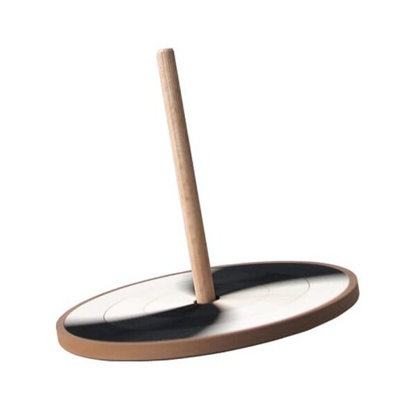 NWT Grimm's Wooden Toys Monochrome Puzzle Spinning Top - Picture 3 of 3